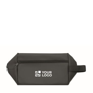 Borsa beauty in poliestere RPET 600D con maniglia e zip