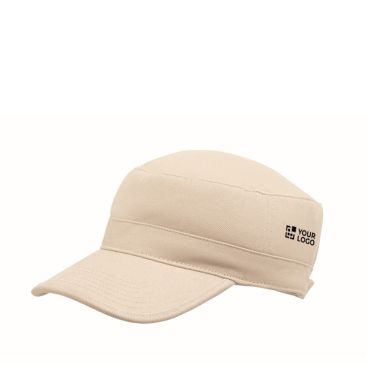 Cappello militare in cotone spazzolato con velcro 260 g/m²