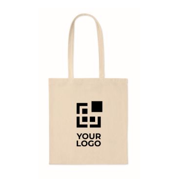 Borsa shopper in velluto a coste in poliestere con manici lunghi 220 g/m²