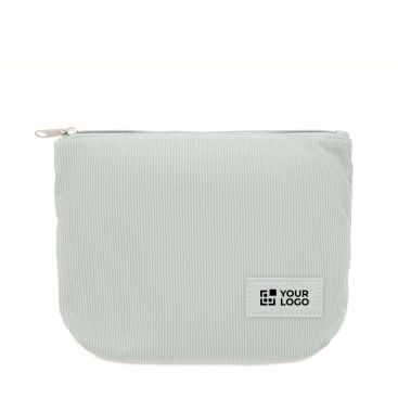 Beauty case in velluto a coste in poliestere con fodera interna 220 g/m²
