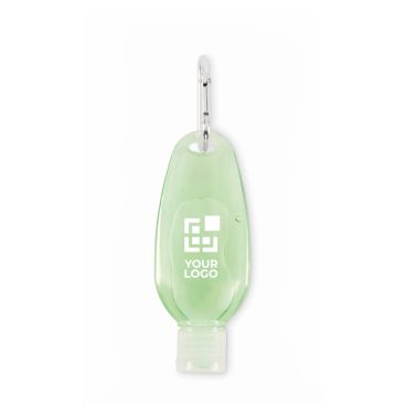 Flacone ricaricabile di aloe vera con moschettone in alluminio 50 ml