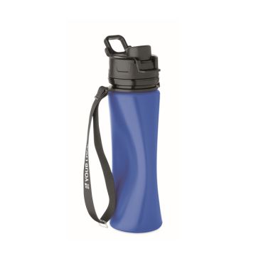 Borraccia pieghevole in silicone con tappo e cinturino elastico 500 ml