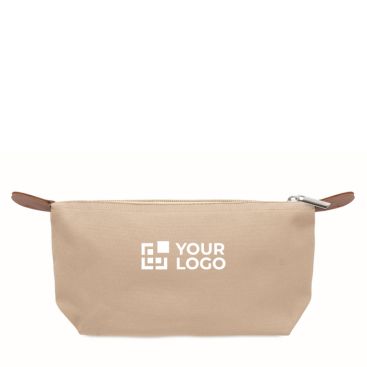 Beauty case in poliestere RPET e pelle sintetica con zip