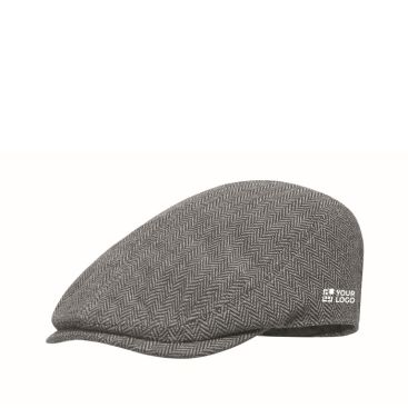 Cappello tipo coppola piatta in poliestere con fibbia metallica 335 g/m²