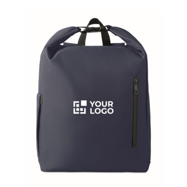 Zaino roll top RPET per laptop con tasca laterale elastica 15''