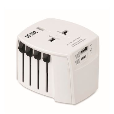 Adattatore da viaggio compatto da 30 W con USB-A e USB-C