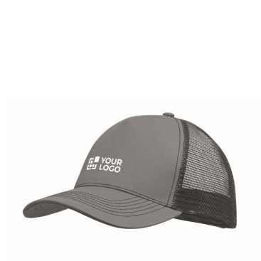 Cappellino trucker 5 pannelli in cotone e rete 250 g/m²