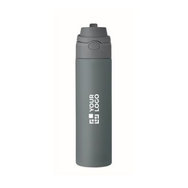 Bottiglia in acciaio inox riciclato con cannuccia 2 in 1 650 ml