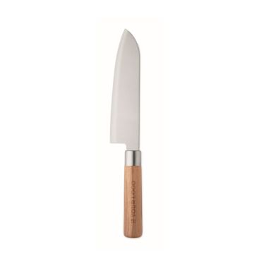 Coltello da chef in acciaio inox e legno di faggio con protezione