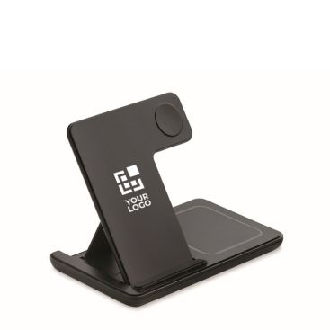 Stazione di ricarica wireless pieghevole 3 in 1 con supporto integrato 15W