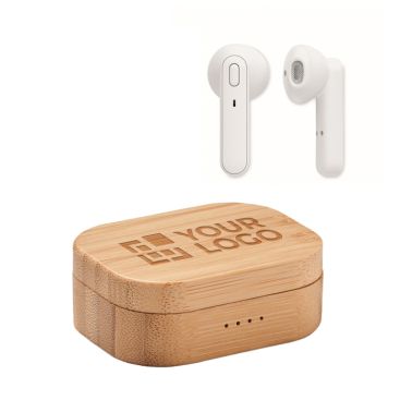 Cuffiette bluetooth TWS 5.0 personalizzabili vista area di stampa
