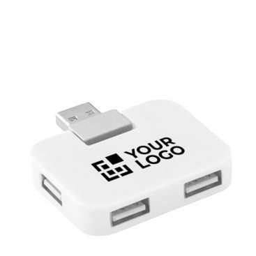 Hub USB personalizzato da 4 porte vista area di stampa