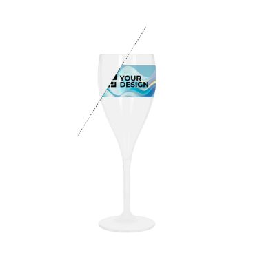 Coppa da champagne in plastica riutilizzabile Tritan® prodotta in UE 160 ml