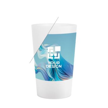 Bicchiere di plastica riutilizzabile prodotto in Europa formato piccolo 330 ml Bicchiere di plastica riutilizzabile prodotto in Europa formato piccolo 330 ml