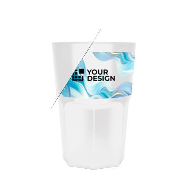 Bicchiere riutilizzabile in plastica prodotto in Francia senza BPA 400 ml