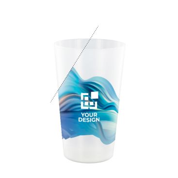 Bicchiere di plastica riutilizzabile prodotto in Europa formato grande 600 ml