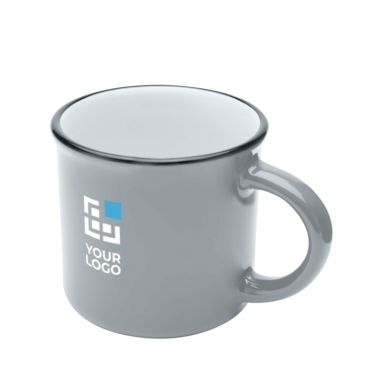 Tazza in ceramica vintage con bordo nero 240ml