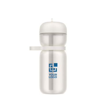 Borraccia sportiva plastica tappo ribaltabile e cannuccia 600ml Mepal
