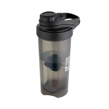 Bottiglia sportiva in plastica PP con sfera miscelatrice e tacche 700 ml