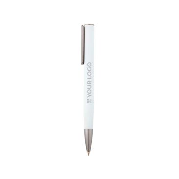 Penna in alluminio riciclato con clip in plastica inchiostro nero