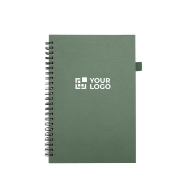 Quaderno A5 con copertina rigida in pelle sintetica, spirale e fogli a righe JournalBooks