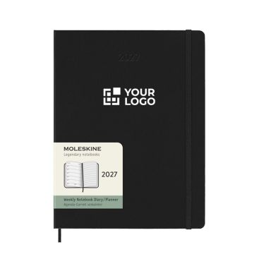 Agenda settimanale grande con chiusura elastica e copertina rigida Moleskine