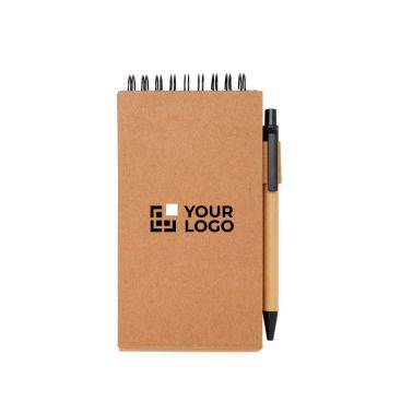 Blocco note adesive giallo e multicolore con penna