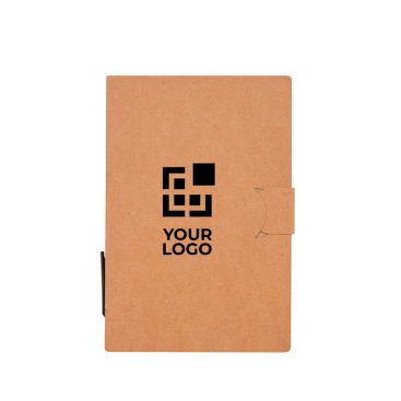 Portablocco personalizzato con memo sticker e penna inchiostro nero