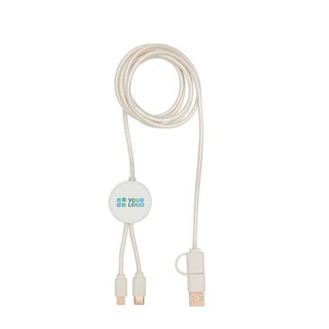 Cavetto in plastica riciclata con sincronizzazione dati 27 W 5 in 1