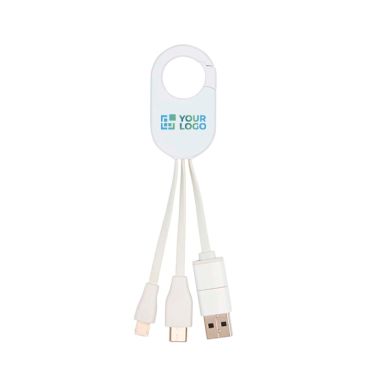 Cavo di ricarica in plastica riciclata con diverse connessioni 4 in 1