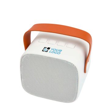 Altoparlante wireless in plastica riciclata con cinturino in pelle 3W