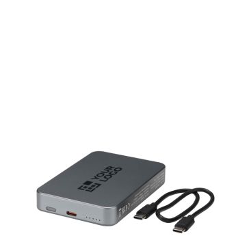 Caricatore portatile magnetico in alluminio riciclato 10.000 mAh