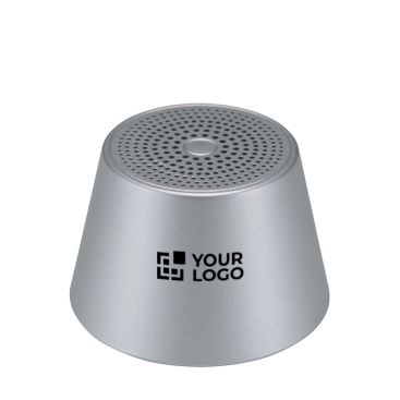 Altoparlante magnetico compatto con finitura in alluminio e potenza di 3 W