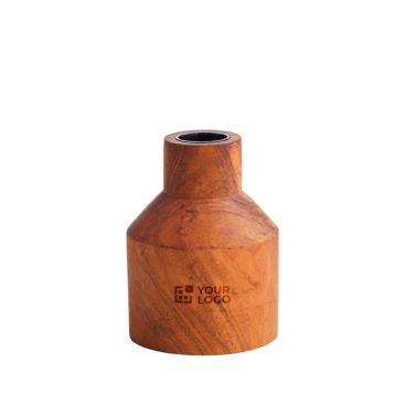Portacandela fatto a mano dall'albero di teak Originalhome