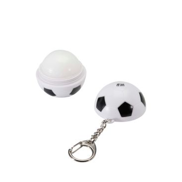 Portachiavi con balsamo labbra a forma di pallone da calcio SPF 15 vaniglia