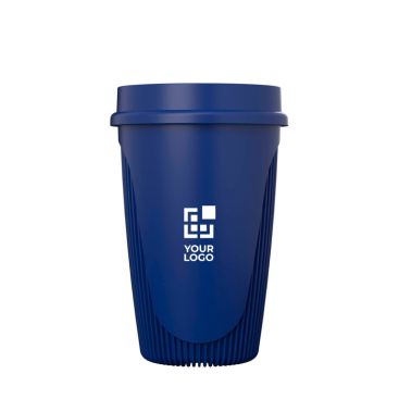 Bicchiere a parete singola con coperchio 360° e fascia isolante 350ml
