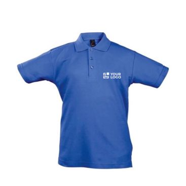 Polo con logo della scuola vista area di stampa