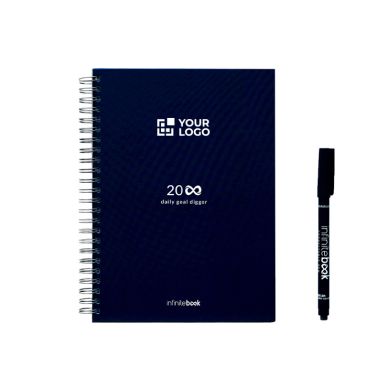 Taccuino riutilizzabile A5 con copertina rigida e scansione InfiniteBook, inchiostro nero