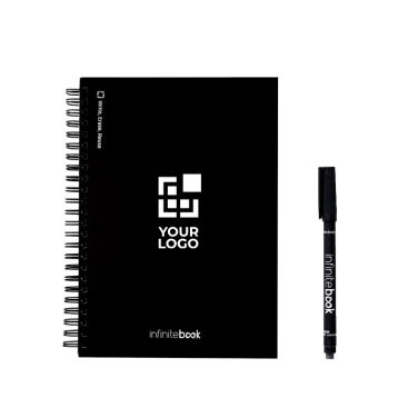 Quaderno InfiniteBook A5 con copertina rigida prodotto in Europa, inchiostro nero