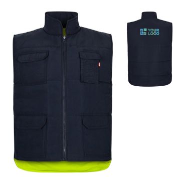 Gilet da lavoro imbottito e reversibile in poliestere 220 g/m2 Velilla 