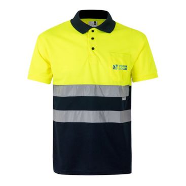 Polo bicolore da lavoro in poliestere 160g/m2 extra large Velilla 