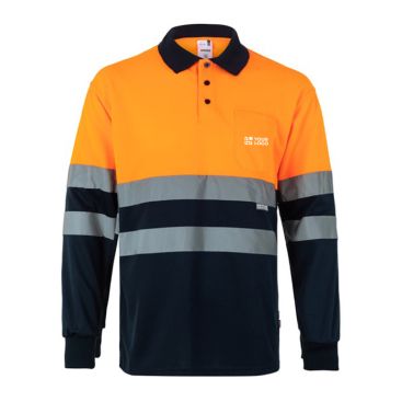 Polo da lavoro bicolore a maniche lunghe extra large 160 g/m2 Velilla 