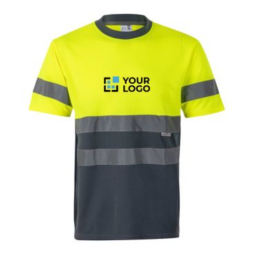 T-shirt tecnica lavoro in poliestere con riflettenti 140 g/m2 Velilla 