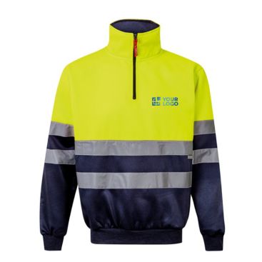 Felpa da lavoro extra large collo alto pile poliestere 300g/m2 Velilla 