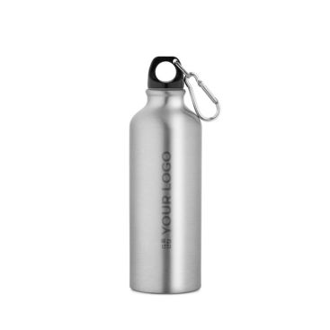 Borraccia in alluminio riciclato con moschettone colorato 530ml