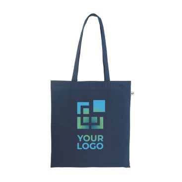 Borsa per la spesa in cotone organico con manici lunghi 140 g/m2