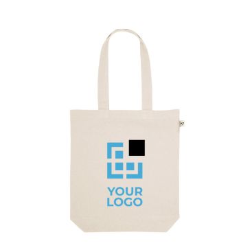 Shopper in cotone riciclato e poliestere con manici lunghi 280 g/m2