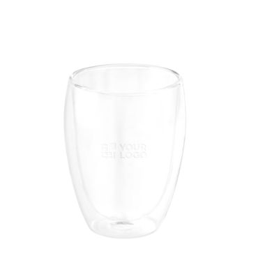 Bicchiere in vetro con isolamento d'aria a doppia parete 350 ml