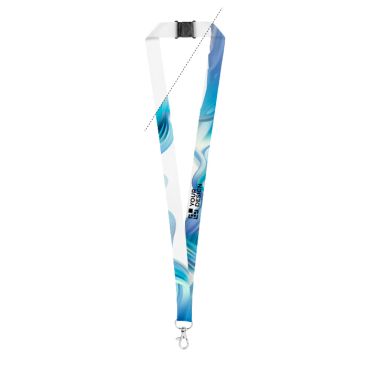 Lanyard in poliestere per sublimazione con chiusura di sicurezza
