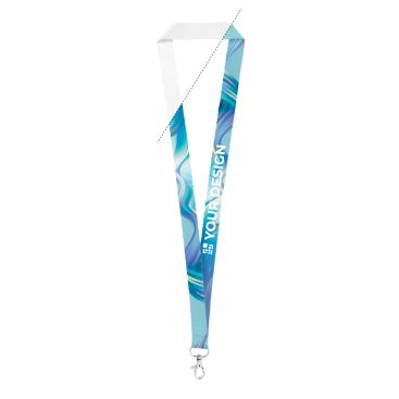 Lanyard in poliestere prodotto in UE per sublimazione con moschettone